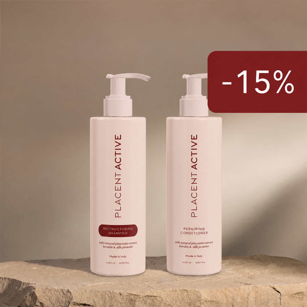 SUUR ŠAMPOONI & PALSAMI KOMPLEKT (500 ml šampoon + 500 ml palsam)